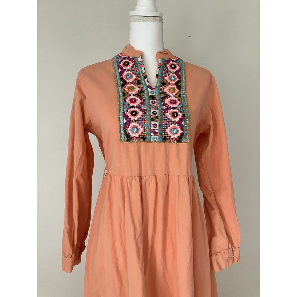 Peace Boho Style Maxi Dress Women's Size Medium Colorful Festival
